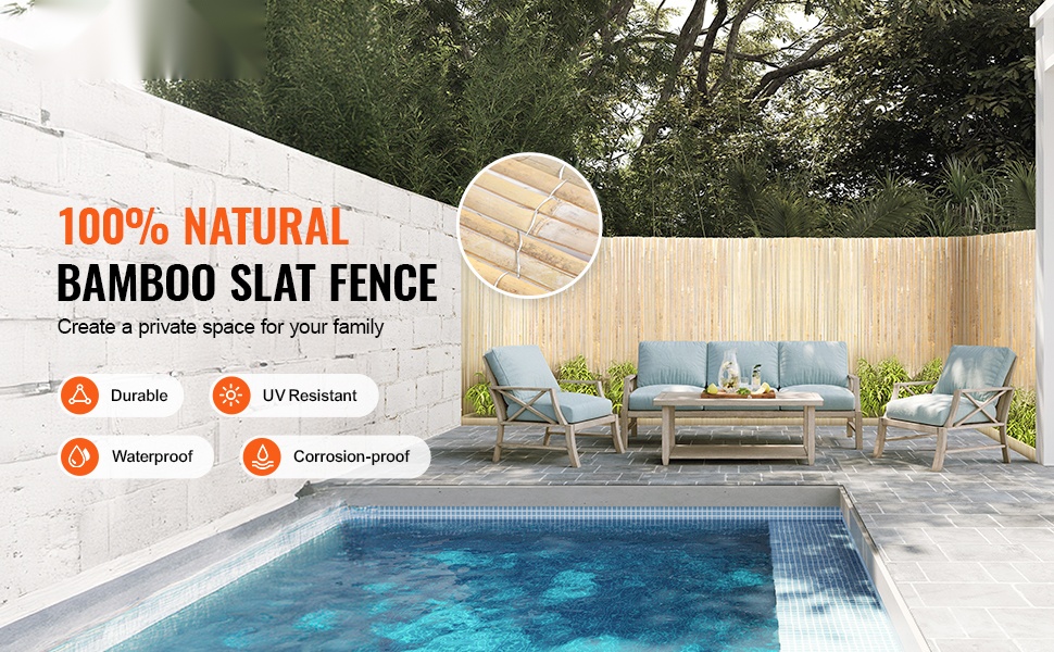 Bambusäleaita luonnollinen näkösuoja