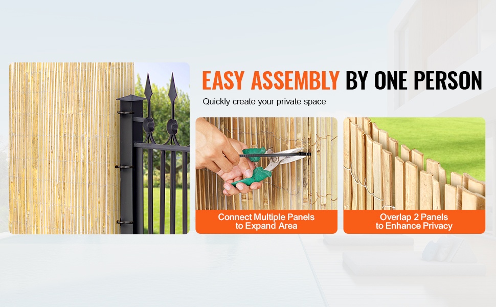 Bambusäleaidan helppo kiinnitys