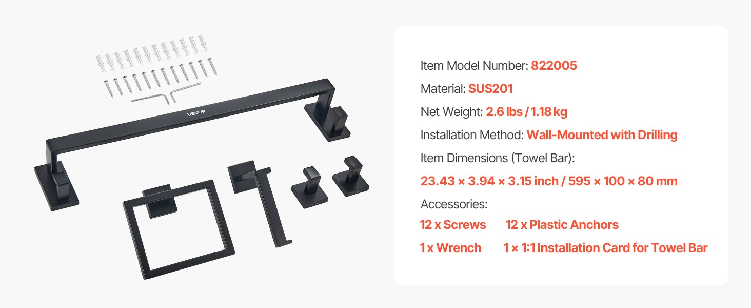 Neliosainen kylpyhuonetarvikesetti
