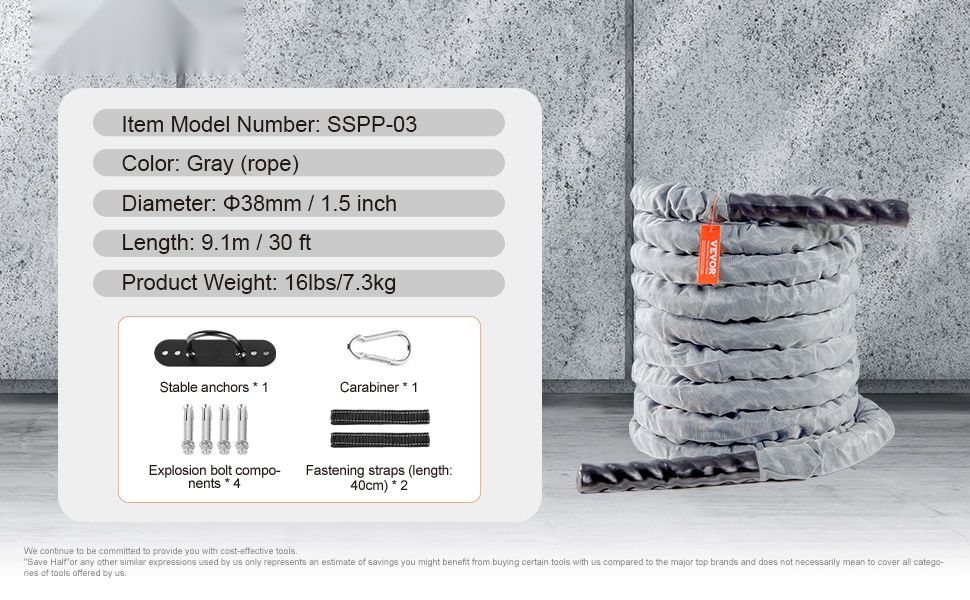 Battle rope -harjoitusesimerkki