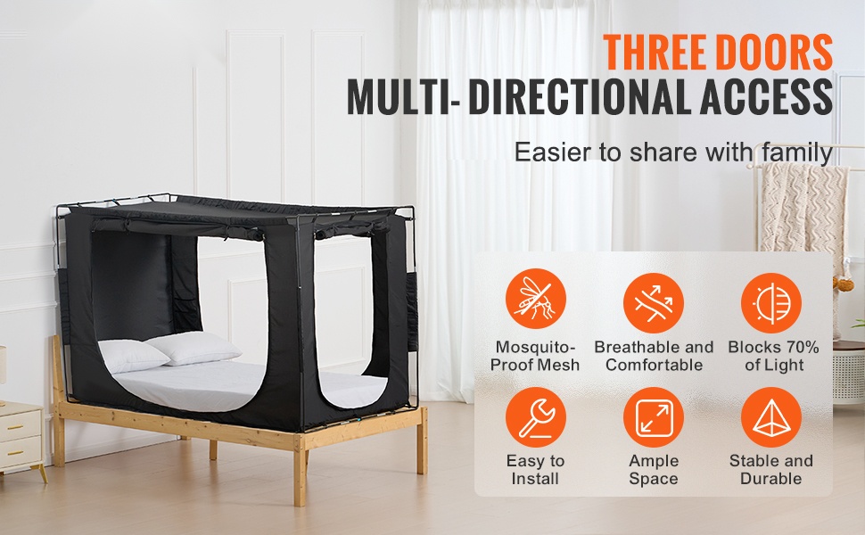 Sängyn teltta 70 % valonpimennyksellä