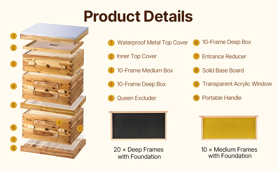 Kestävä kuusipuinen mehiläispesä