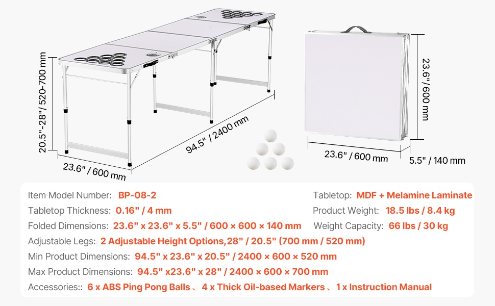 Beer pong -pöydän yksityiskohtia ja viimeistelyä