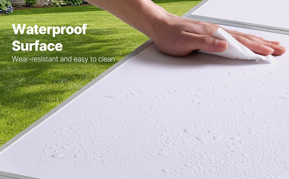 Vesitiivis ja helposti puhdistettava pöytälevy