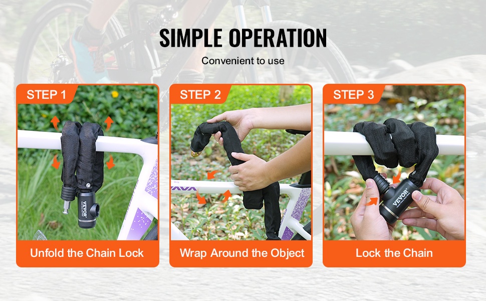 Polkupyörän ketjulukko käytössä