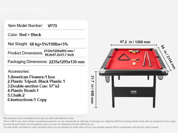 Pöydän sivuprofiili ja mitat