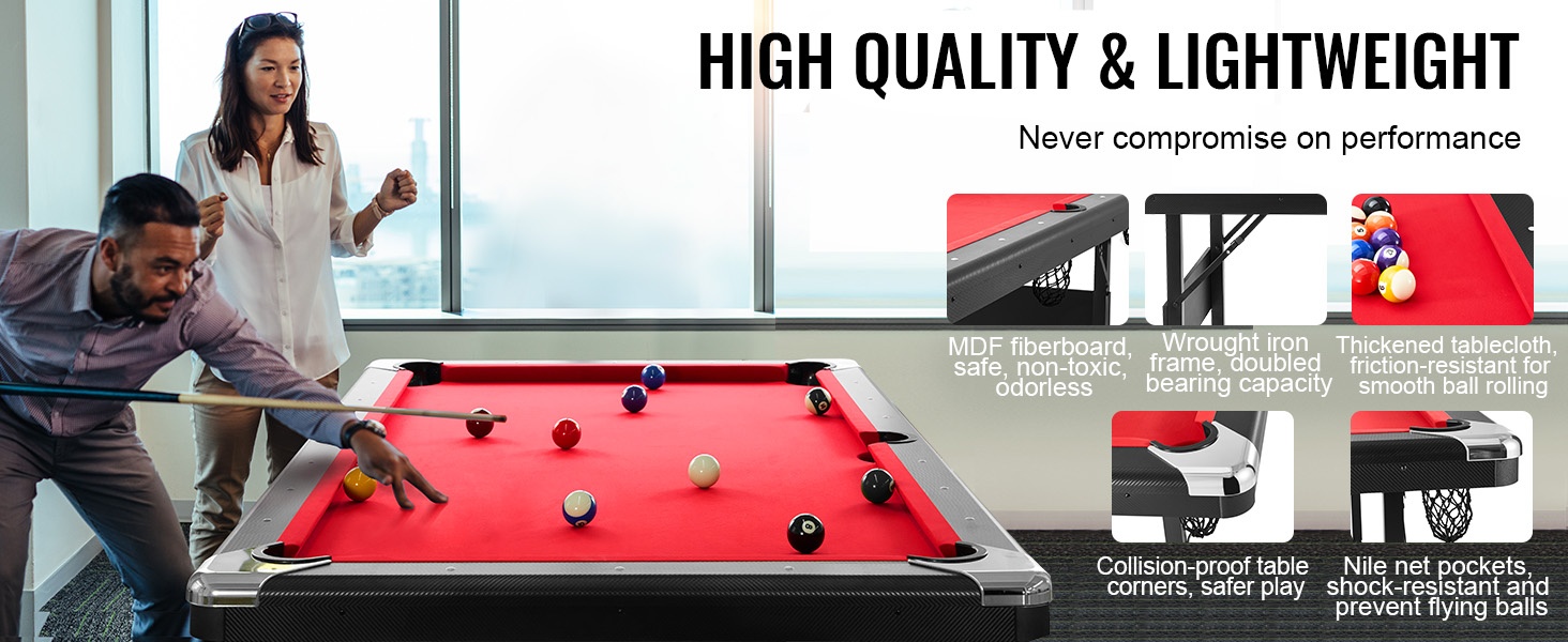 Biljardipöydän MDF- ja rautarakenne