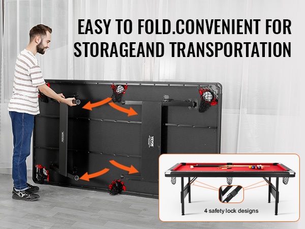 Pöydän jalat taitettuna