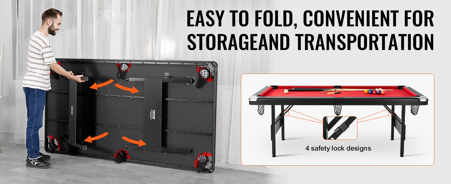 Taitettavat jalat ja turvalukitus