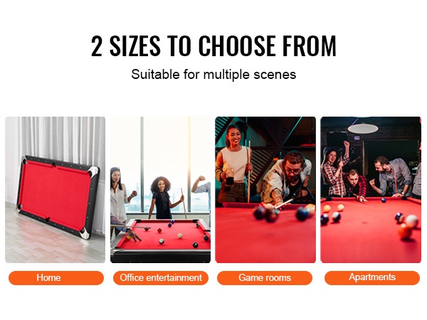 Biljardipöytä pienemmässä tilassa