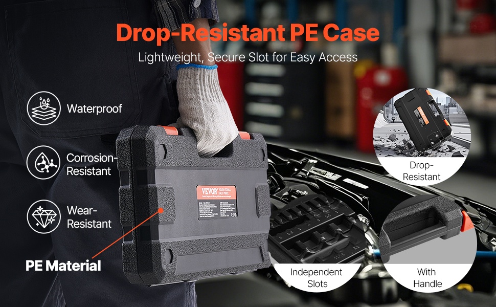PE-säilytyskotelo ja järjestetyt paikat hylsyille