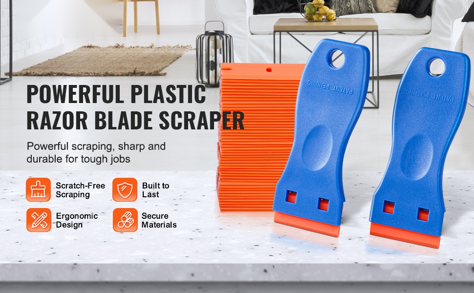 Muovinen kaavin terällä