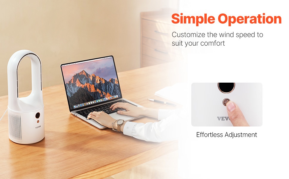 Painikkeilla ohjattava pöytätuuletin