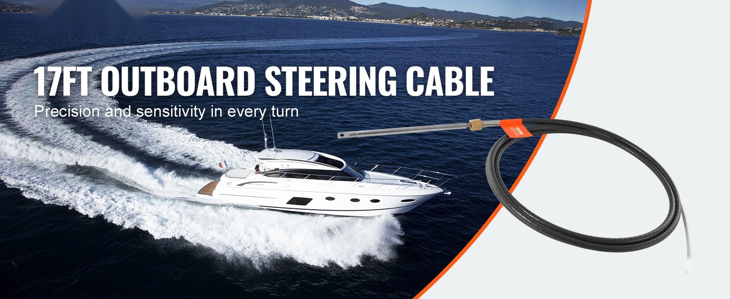 Veneen ohjauskaapeli 17 ft – yleiskuva