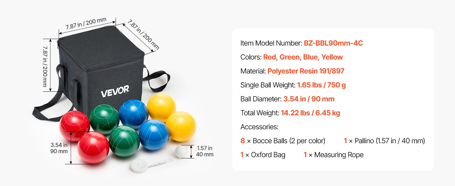 Värikkäät bocce-pallot