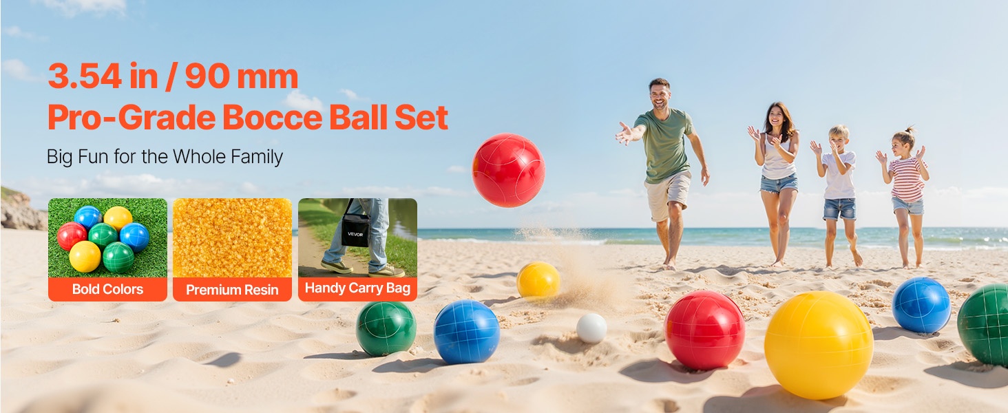 Bocce-pallot setissä