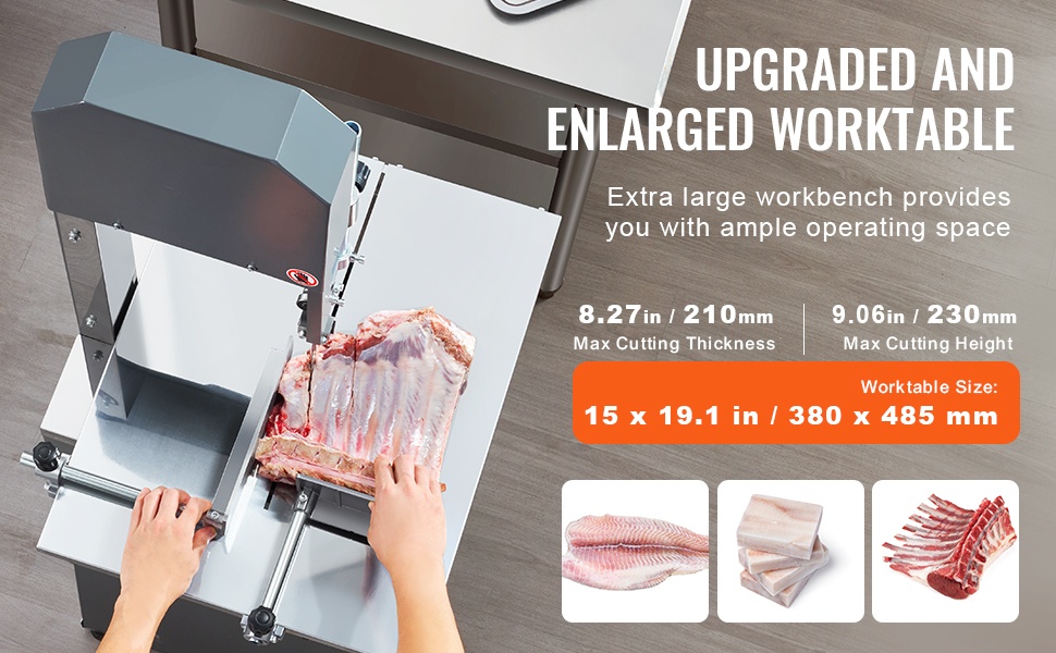 Ruostumattomasta teräksestä valmistettu työpöytä asteikolla