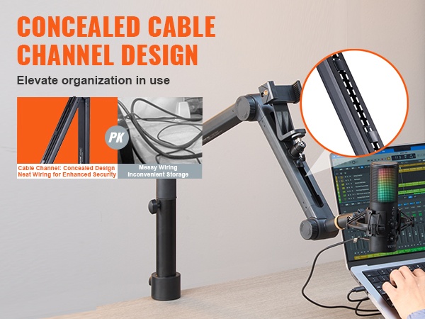 Mikrofonivarren säätö näytön yläpuolelle