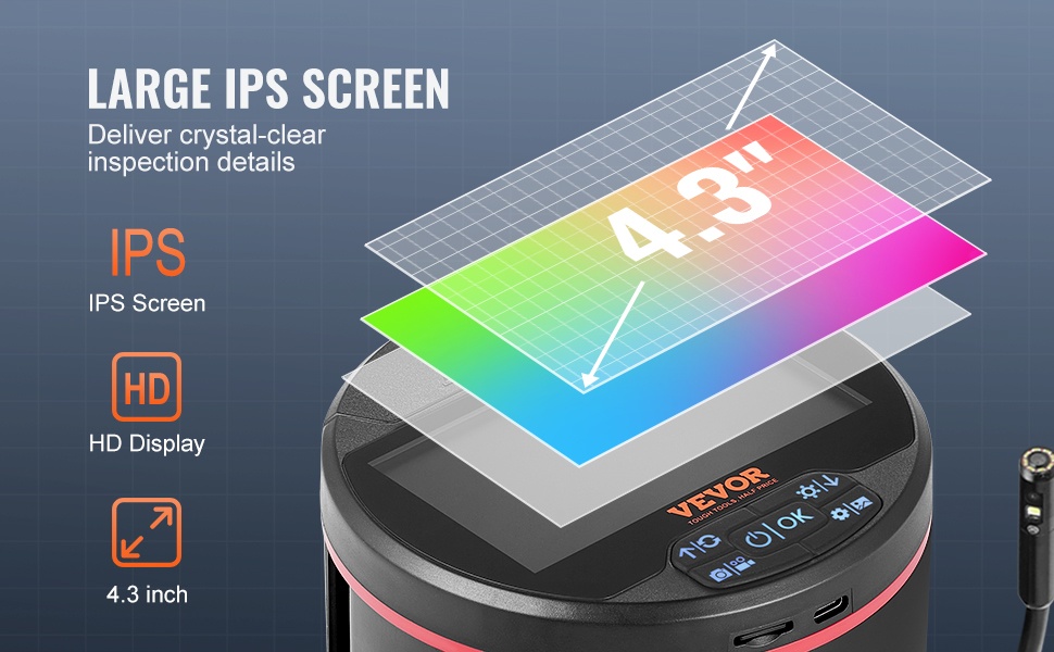 Endoskooppikamera tarkka IPS-näyttö