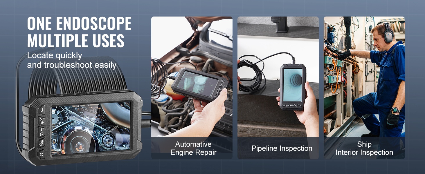 Kamera auton ja putkiston tarkastukseen