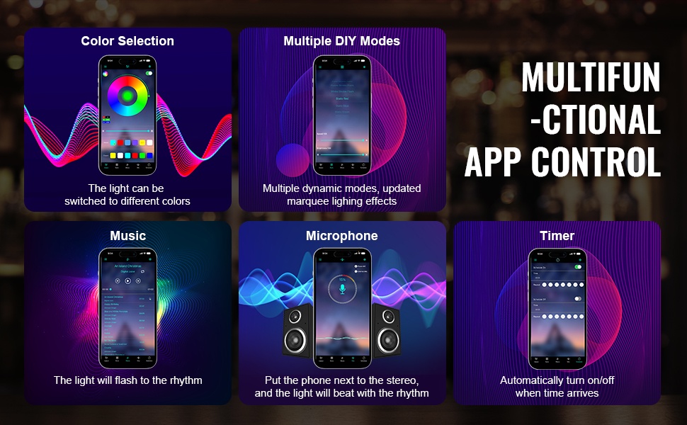 Sovelluksella ohjattava LED-pulloteline