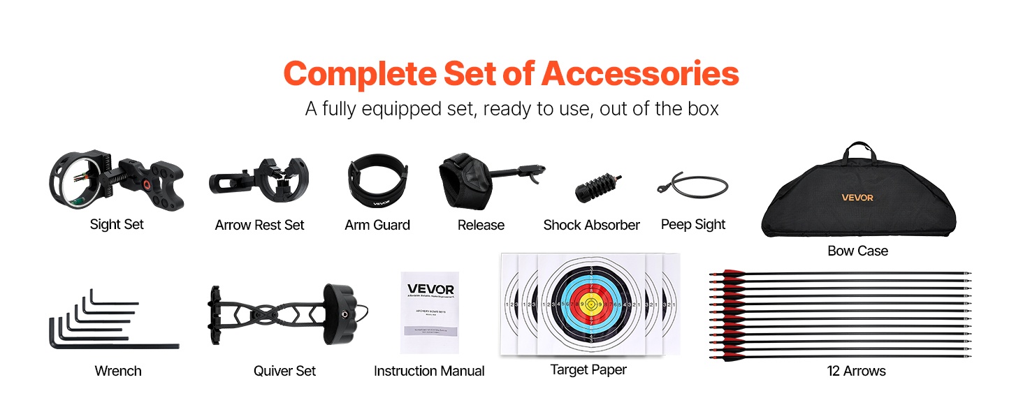 Yhdistelmäjousipaketti tarvikkeineen