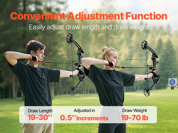 Yhdistelmäjousen säätöalue aloittelijalle ja harrastajalle