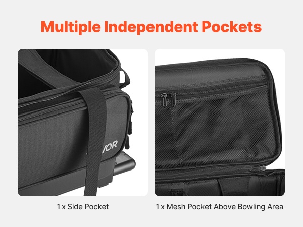 Keilapallolaukun taskut, mobiilinäkymä