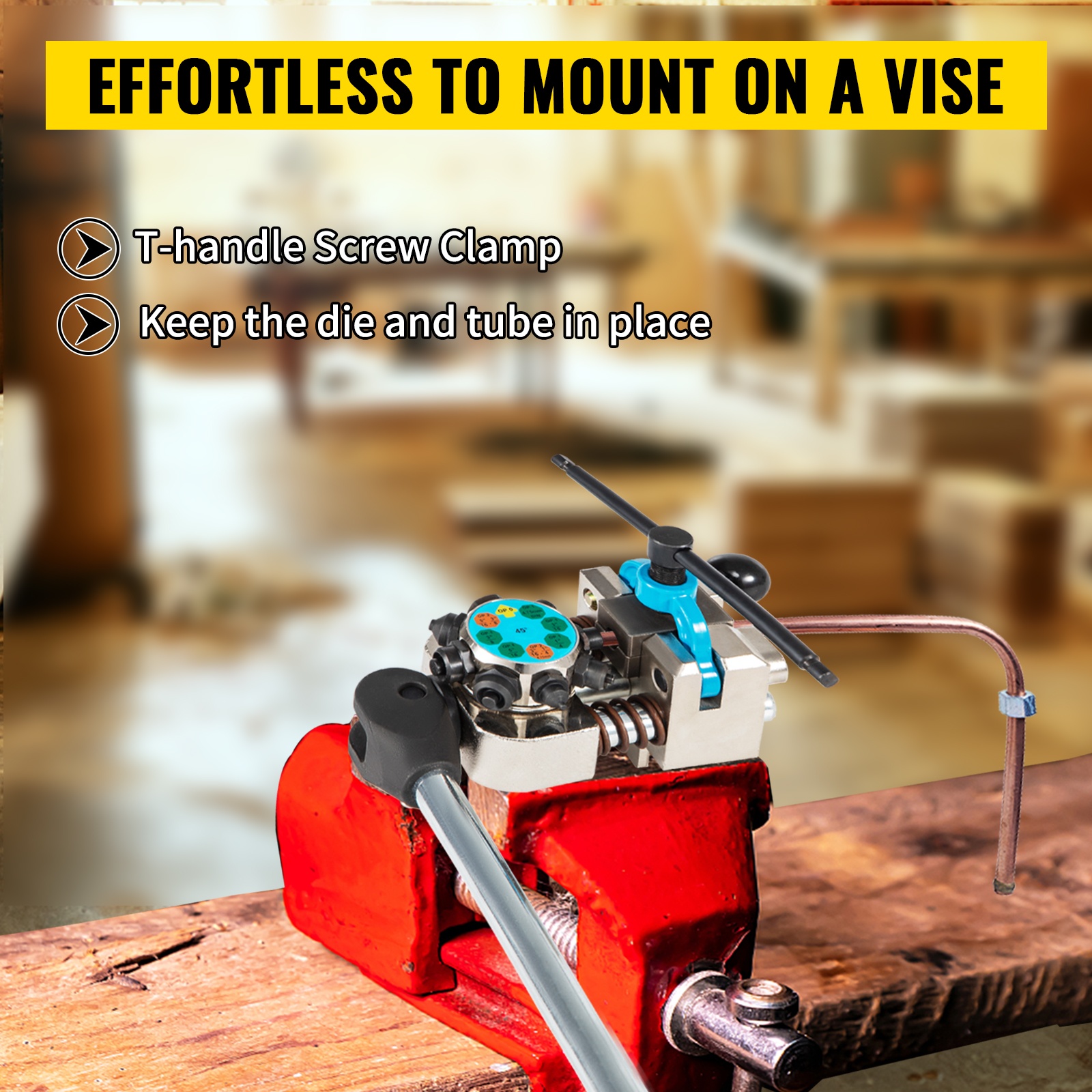 Ruuvipenkkiin kiinnitys