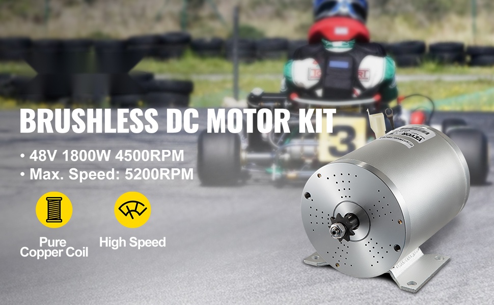 72V 3000W harjaton DC-moottori