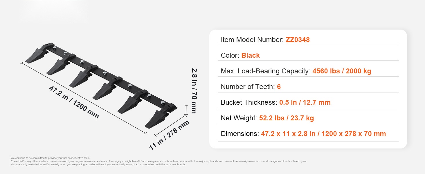 Kauhan hammastangon mitat ja rakenne