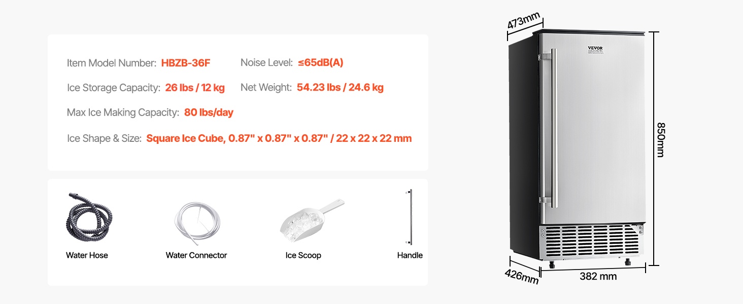 Kompakti jääpalakone koti- ja ammattikäyttöön