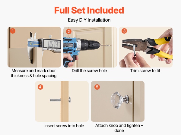 Asennusruuvit eri paksuuksille