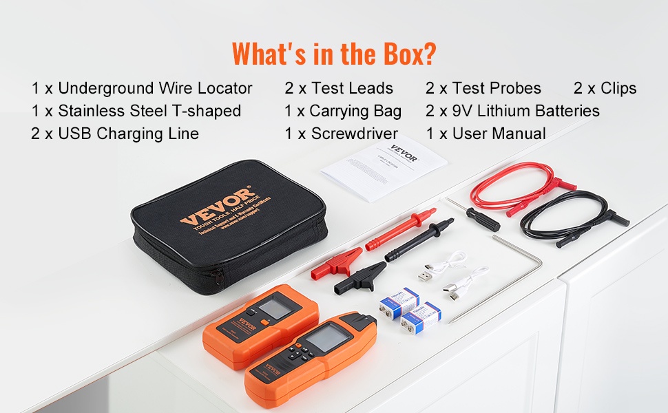 Tarvikkeet ja varusteet mukana pakkauksessa
