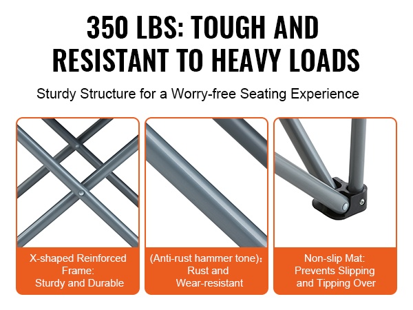 Retkituoli, paksunnetut teräsputket