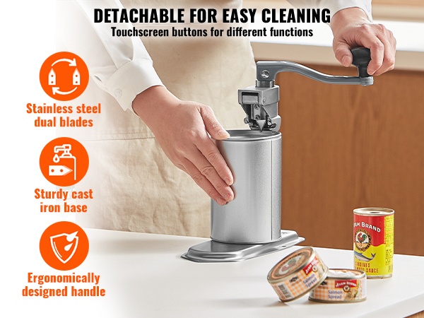 Kaupallinen tölkinavaaja sivulta nähtynä