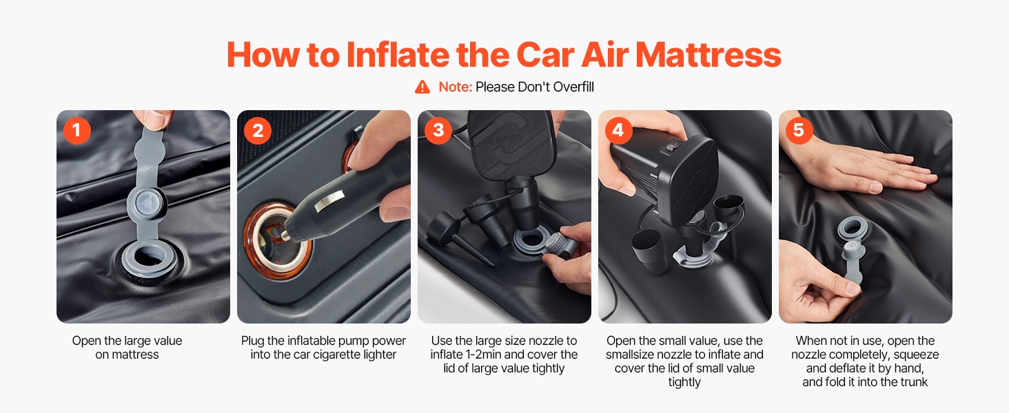 Sisäänrakennettu pumppu ilmapatjassa