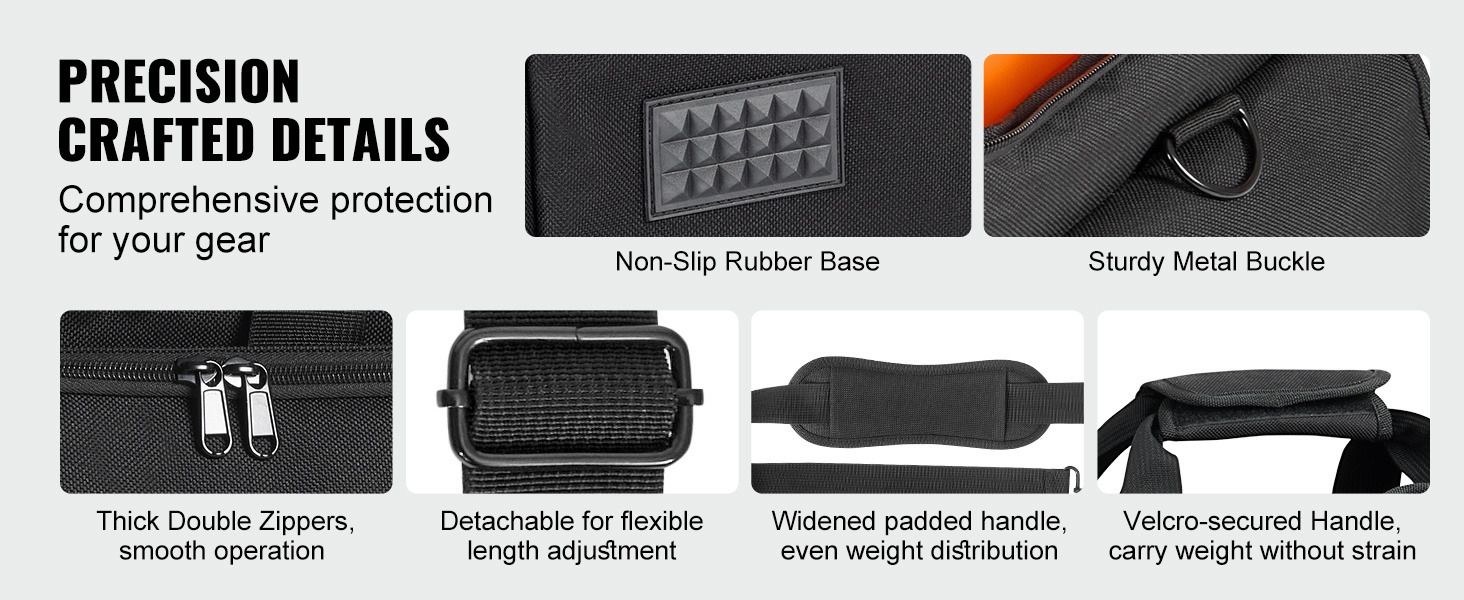 DJ-mikserilaukun vetoketju ja kumipohja