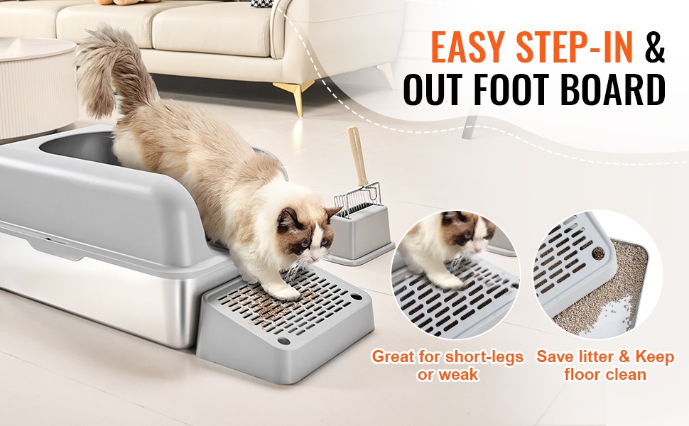 Leveä suodattava jalkataso helpottaa kulkua