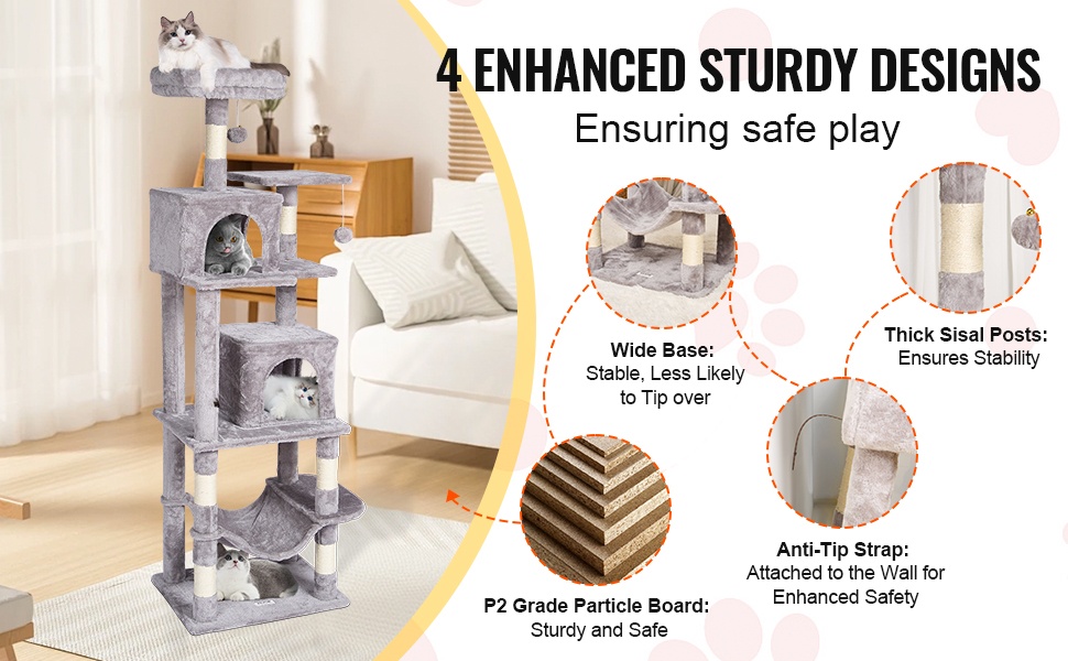 Vankka ja turvallinen rakenne kaatumisenestohihnoilla