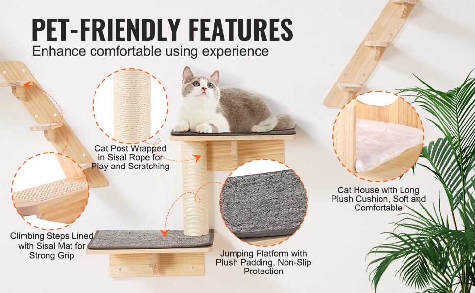 Pehmeät riippumatot ja sisal-tolpat kissoille