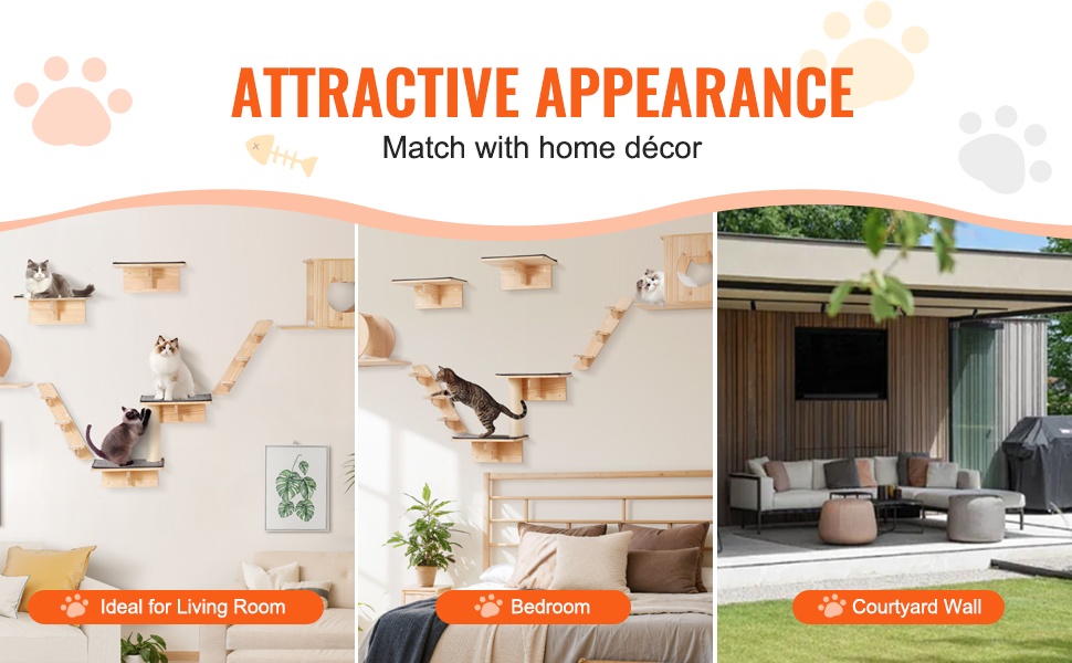 Minimalistinen kissahyllyjen muotoilu