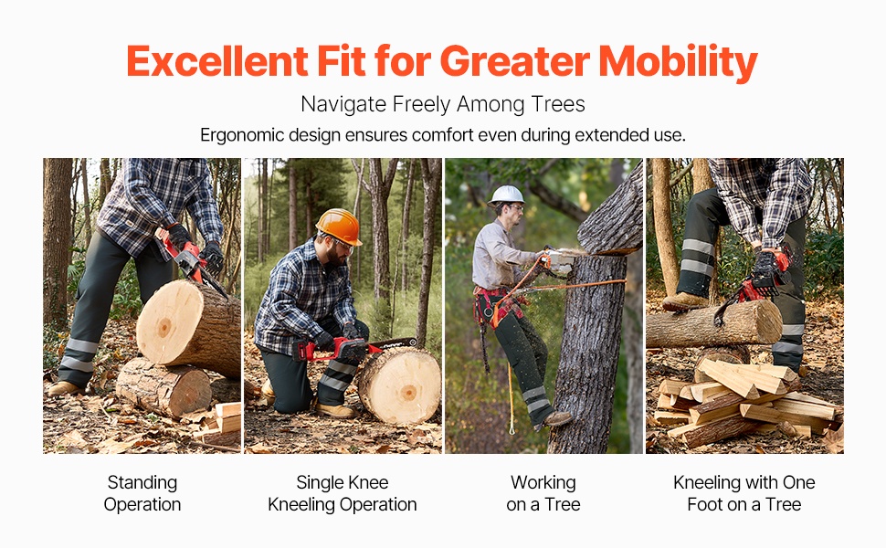 Kevyet ja mukavat moottorisahasuojahousut