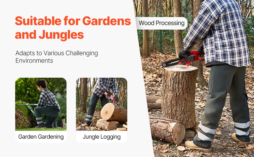 Moottorisahasuojahousut puutarhureille ja metsureille