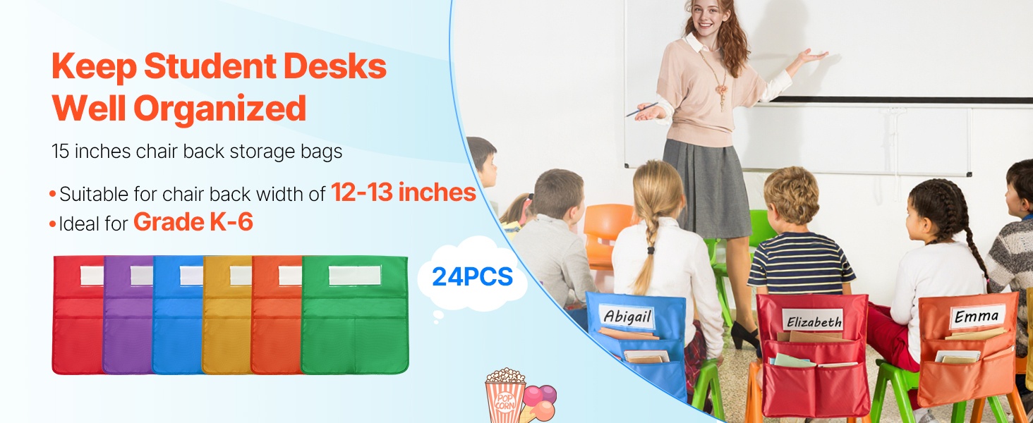 Tuolin selkänojan taskut, yleisnäkymä