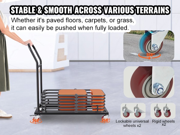 Vaunu kuormattuna tuoleilla