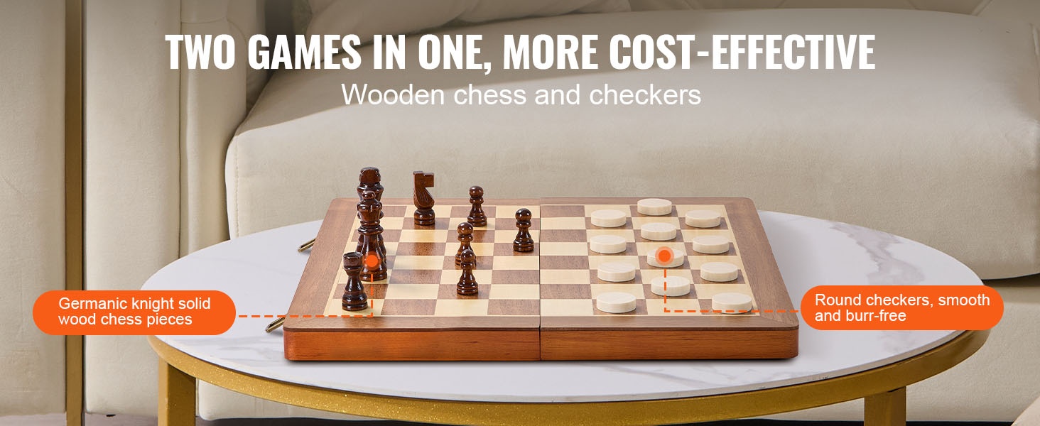 Shakki- ja tammipeli samassa setissä