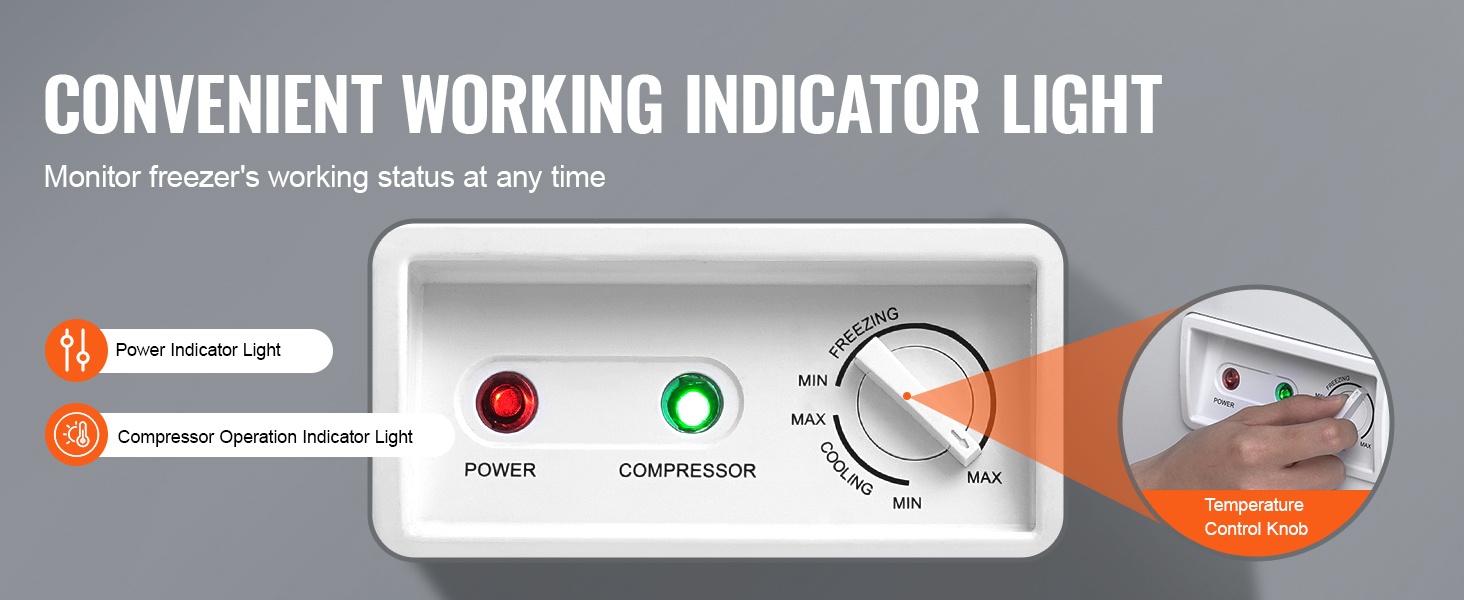 Arkkupakastimen hallintapaneeli