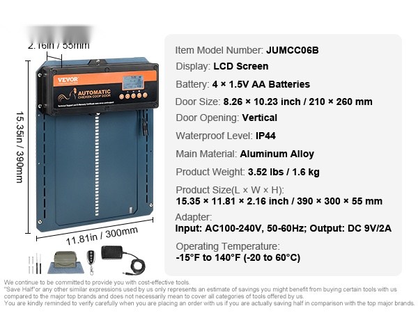 Automaattinen kanalan ovi, takanäkymä