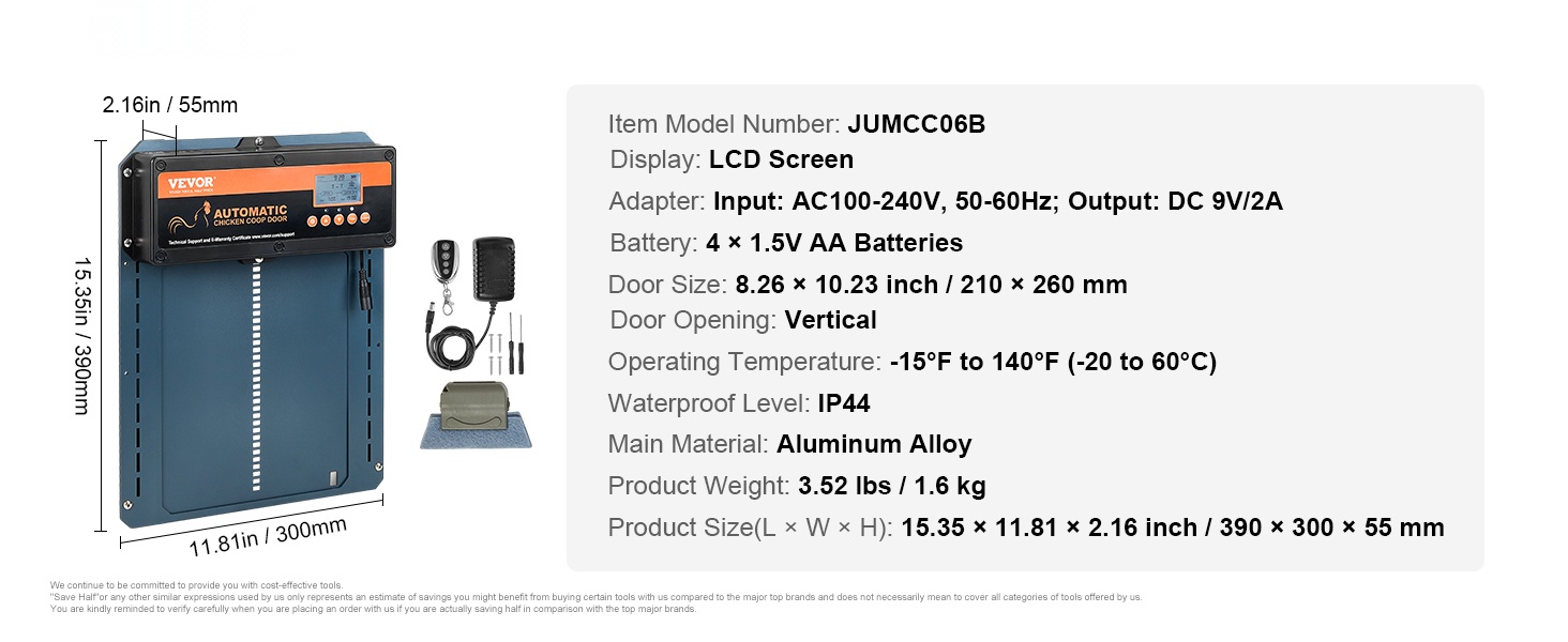 Automaattinen kanalan ovi, etunäkymä